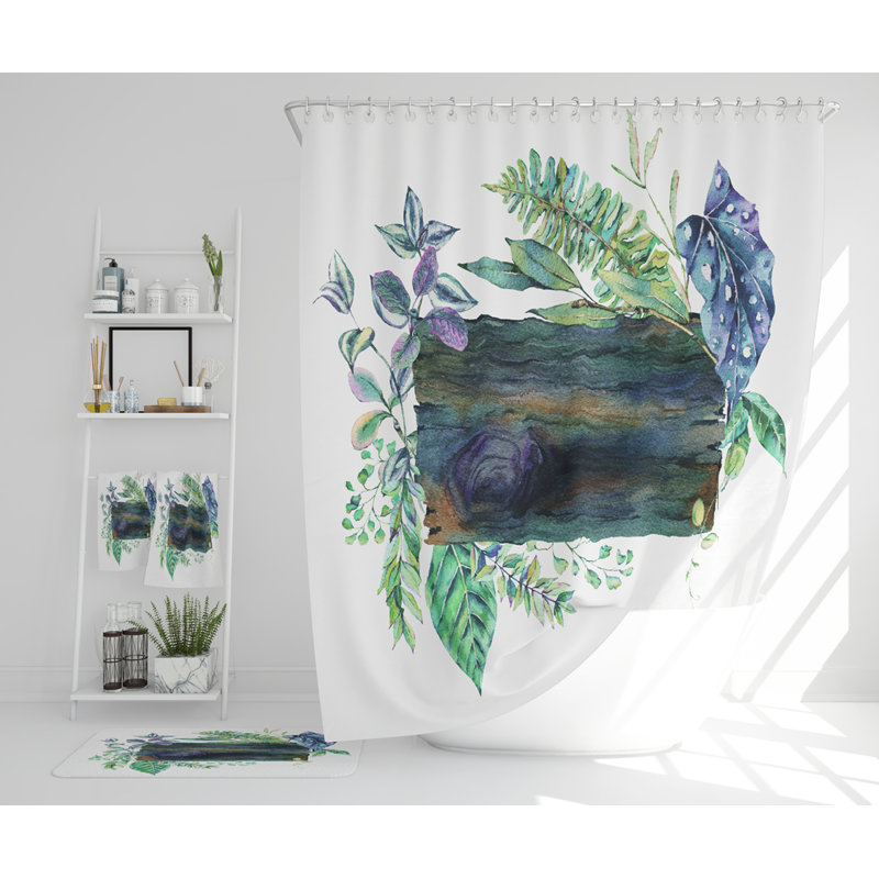 Nateisha Polyester Shower Curtain Set