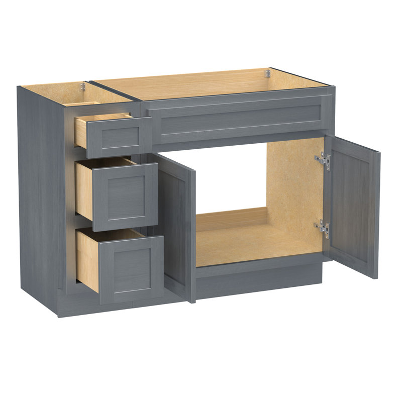 Base de meuble-lavabo simple 42 po seulement, Argent