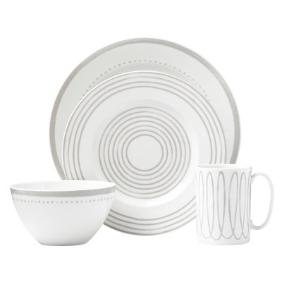 Charlotte Street Porcelain China Dinnerware Set 4 Piece