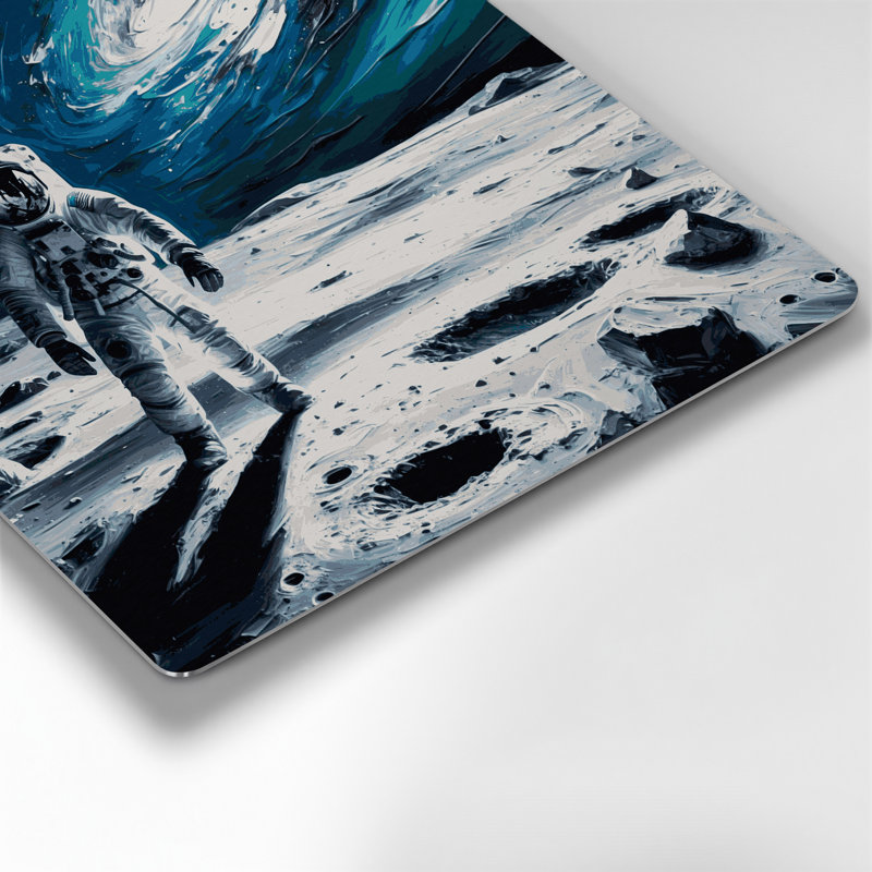 «Space Apollo mission», photographie murale en métal gris