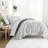 Gray All Season Down-Alternative Reversible Comforter Set in Textured Stripe-1609014976