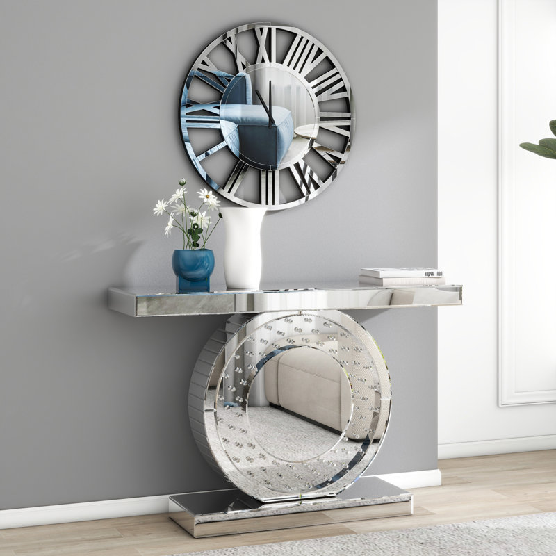 120Cm Console Table and Mirror Set