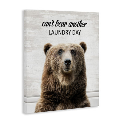 Can't Bear Another Laundry Day Canvas, design by Lettered and Lined