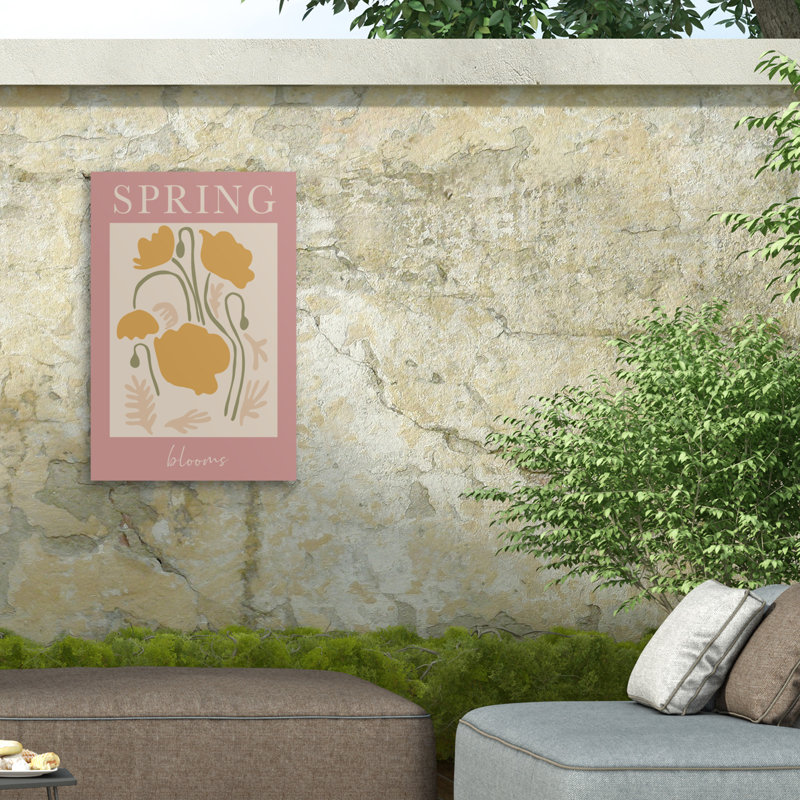 Grace Digital Art Springblooms Ratioiso Outdoor  Canvas, H 12 po x l 19 po