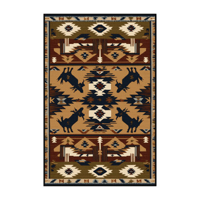  Tapis lavable Bull Rider Southwestern