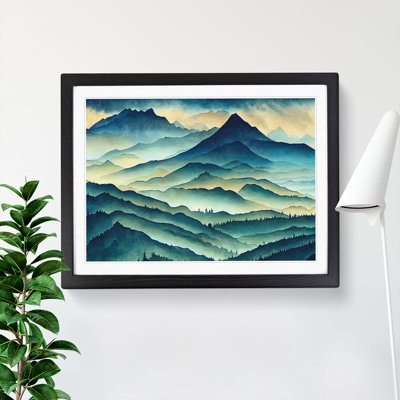 Cool Mist Mountains Vol.2 - Framed Print