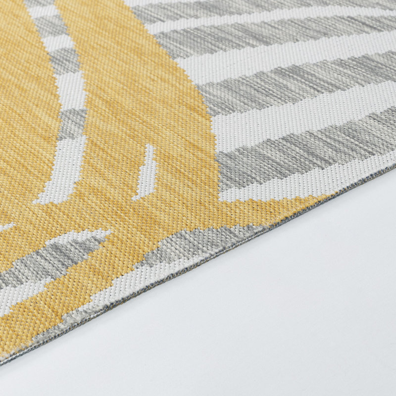 Outdoor Modern Boho Light Grey Rug, Rectangle 160 x 213cm