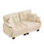 Canapé en chenille avec repose-pieds et coussins-499483364