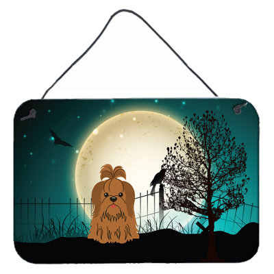 Bannière d’Halloween effrayante bulldog anglais bringé