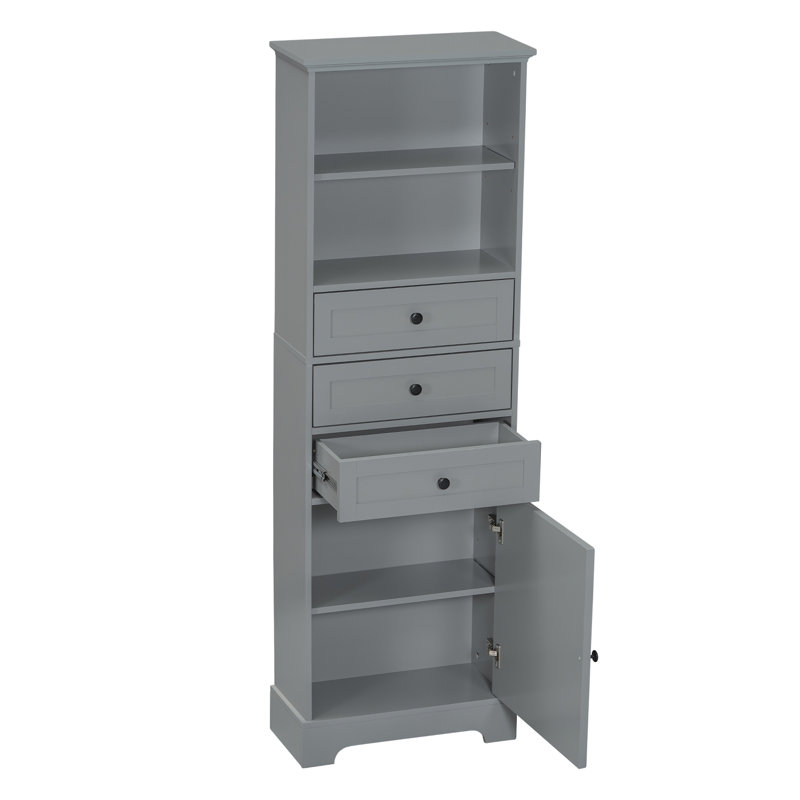 Armoire à linge autoportante Gale, Gris