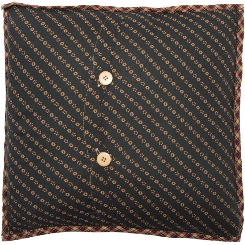 Patriotic Patchwork Cotton Reversible Throw Pillow, 16x16