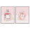 "Pastel Fashion Perfumes & Expressions", ensemble de 2 impressions giclées encadrées, design par Carol Robinson