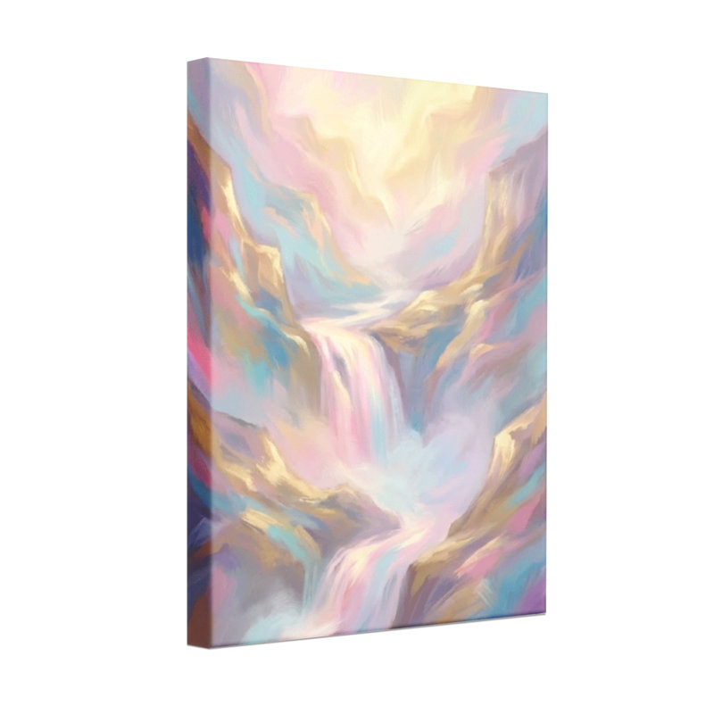 «Abstract Dreamy Waterfall Landscape», reproduction d'art sur toile, H 18 po x l 12 po