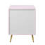 Table de chevet 2 tiroirs rose ultrabrillant