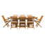 Outdoor 9 - Piece Teak Dining Set with Cushions