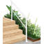 Balustrades d'extérieur 2/3/4/5 marches, ensembles de rampes d'escalier réglables en fer blanc pour béton, bois et marbre-122877654