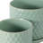 Set Of 2 Ceramic Planters With Textured Bubble Surface And Saucers - Modern Decorative Container Pots For Stylish Indoor Display And Versatile Plant Arrangements-878722645