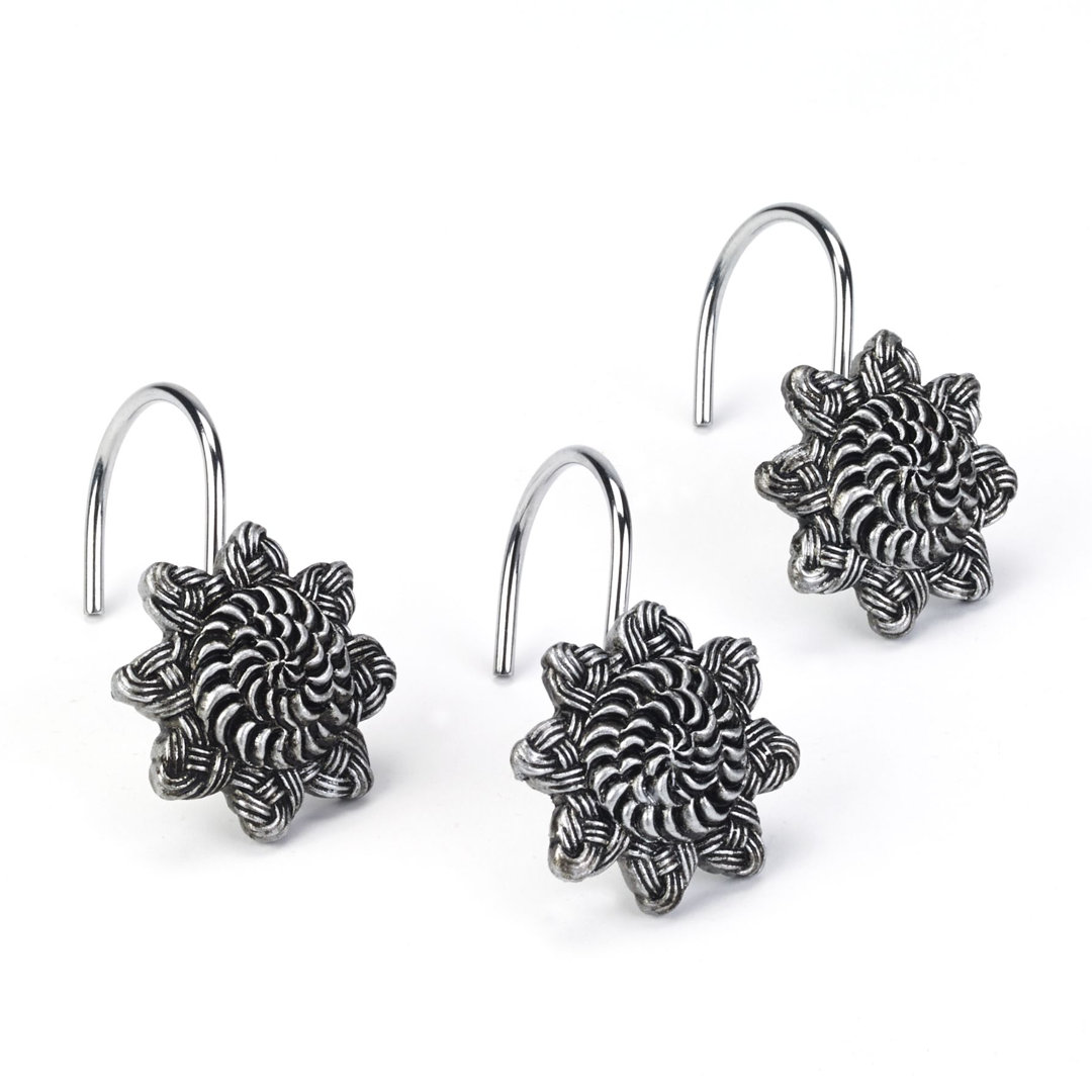 Braided Medallion Gte Shower Curtain Hooks (Set of 12) Avanti Linens 