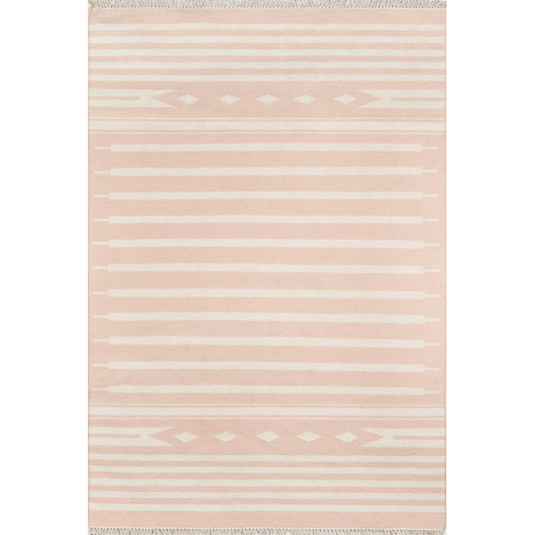 Thompson Wool Area Rug in Pink