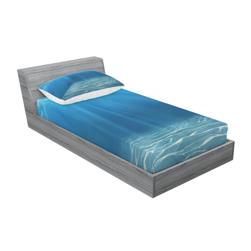 Ocean Microfiber Sheet Set, Twin Sheet Set + Fitted Sheet + 1 Pillowcase