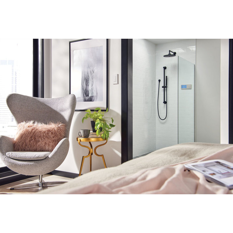 Waterhill Rain Fixed Shower Head with Immersion, Wrought Iron