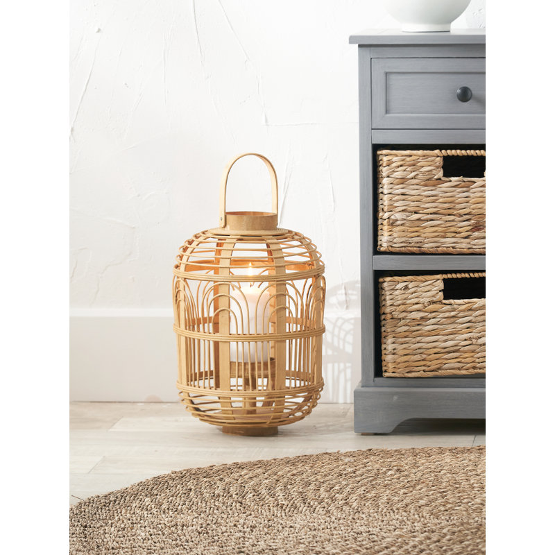 Lantern, 38" H x 26" W x 26" D, Natural