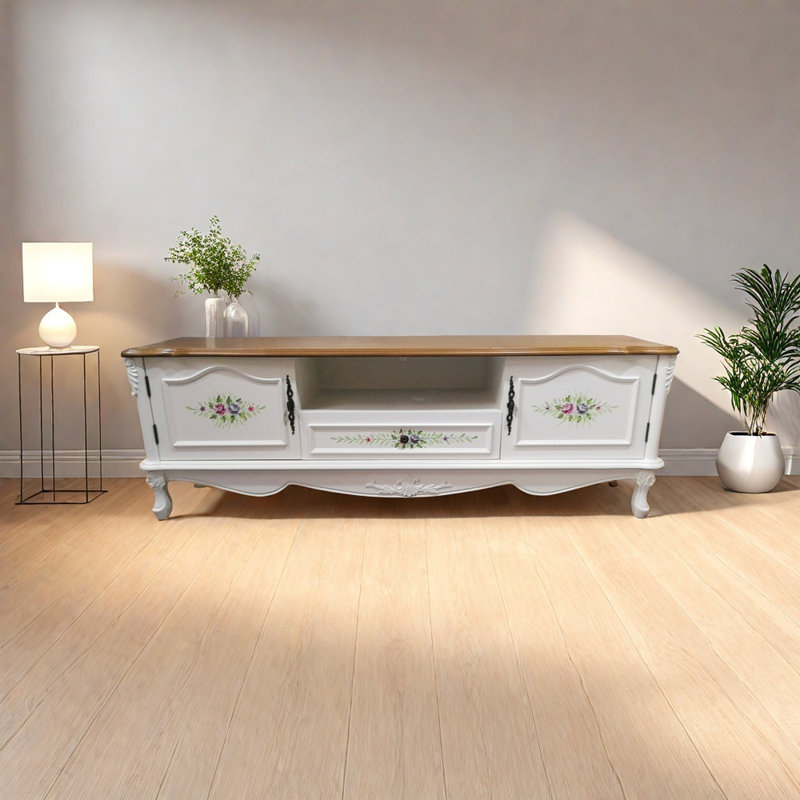 Meuble télé et table basse en bois naturel