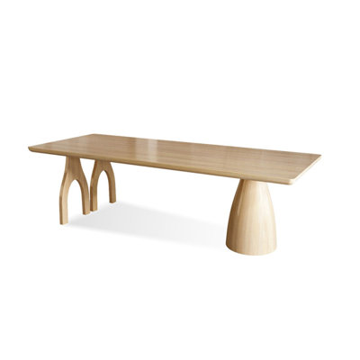 Burlywood Rectangular Solid Dining Table For Dining Room/Kitchen