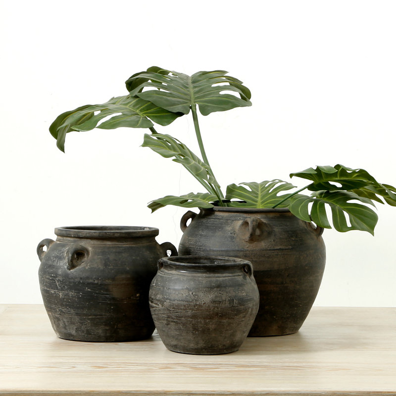 Edmeston Ceramic Floor Vase, 10.63" H x 14.17" W x 14.17" D