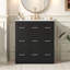 Meuble-lavabo de 30 po avec lavabo encastré et tiroirs, surface peinte, portes à fermeture en douceur, armoire de salle de bain avec tiroir basculant