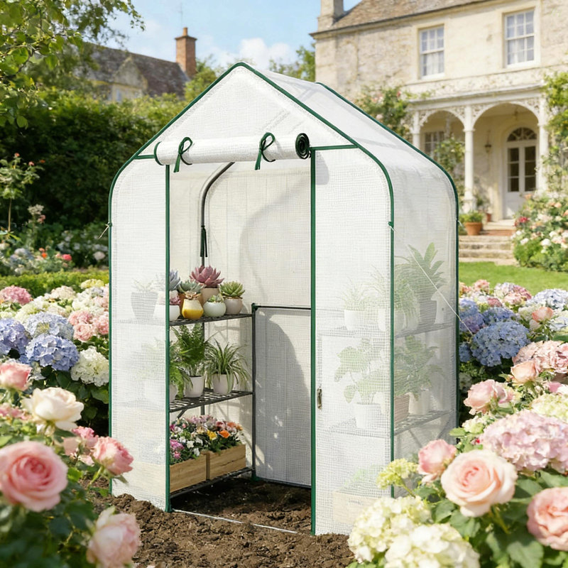 Garden Greenhouse,Outdoor Greenhouse,Spacious Greenhouse, Dark Green/White
