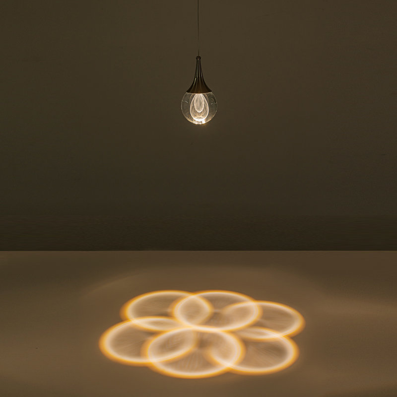 1-Light Led 4500K Teardrop Pendant, Nickel