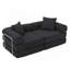 Canapé-lit modulaire convertible pour petits espaces, aucun assemblage requis, tissu en velours côtelé avec accoudoirs amovibles et structure de forme fixe-1903006003