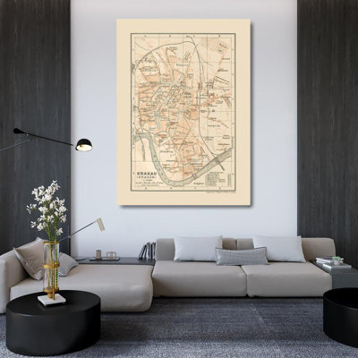 Trent Austin Design® Baedeker Gallery Wrapped Canvas Art Titled: Europe Krakow Poland, Baedeker