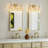 Tomaz 3-Light Floral Wall Sconce With Green Or Amber Glass Shades-42747062