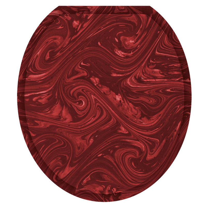 Adhésif décoratif pour siège de toilette Classic Bordeaux - couvercles de toilette élégants, Rond