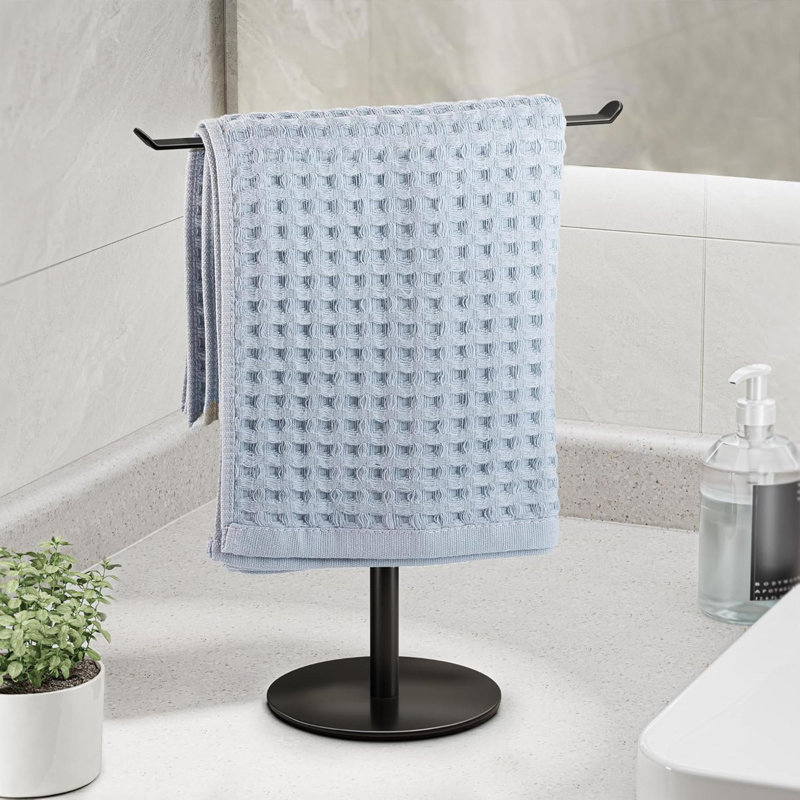 Porte-serviettes en forme de T pour salle de bain, bandeau et supports de salle de bain légers, support de cuisine, organisateur de comptoir imperméable en acier inoxydable