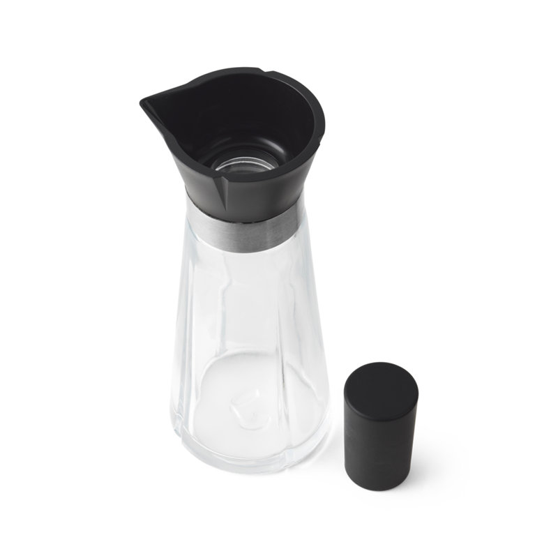 Grand Cru Oil and Vinegar Bottles, Black/Steel/Clear, 8.5 Oz