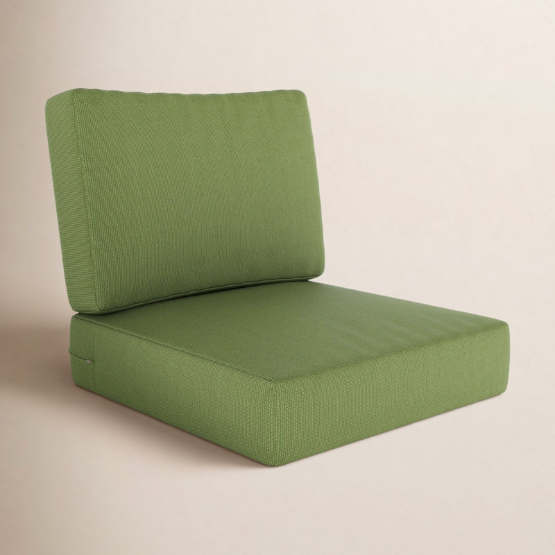 Coussin de siège extérieur Amala Sunbrella®, Sunbrella® spectre coriandre tissé uni, L 25 po x P 25,5 po