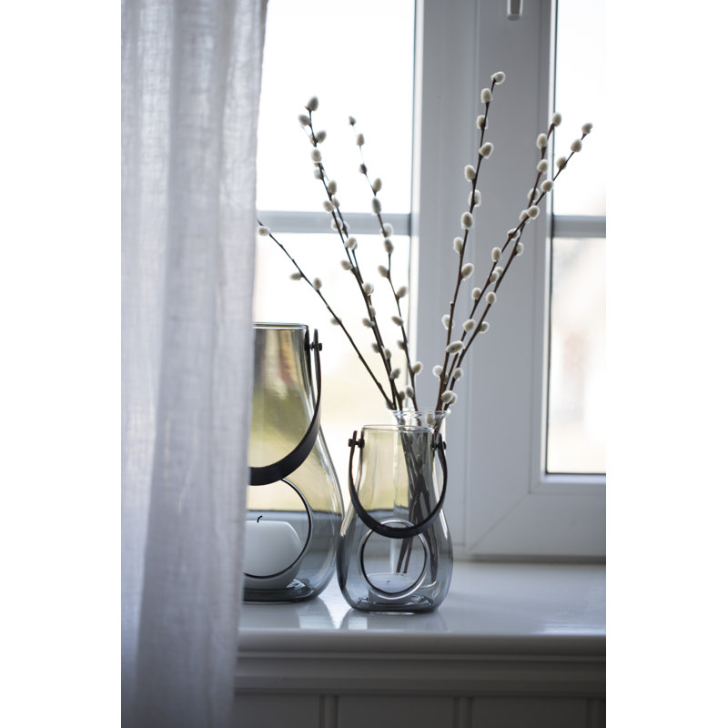Lantern, Gray, 9.8" H x 6.1" W x 6.1" D
