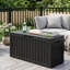 Boîte de rangement 90 gallons avec siège, boîte de rangement en résine imperméable et verrouillable-132596942