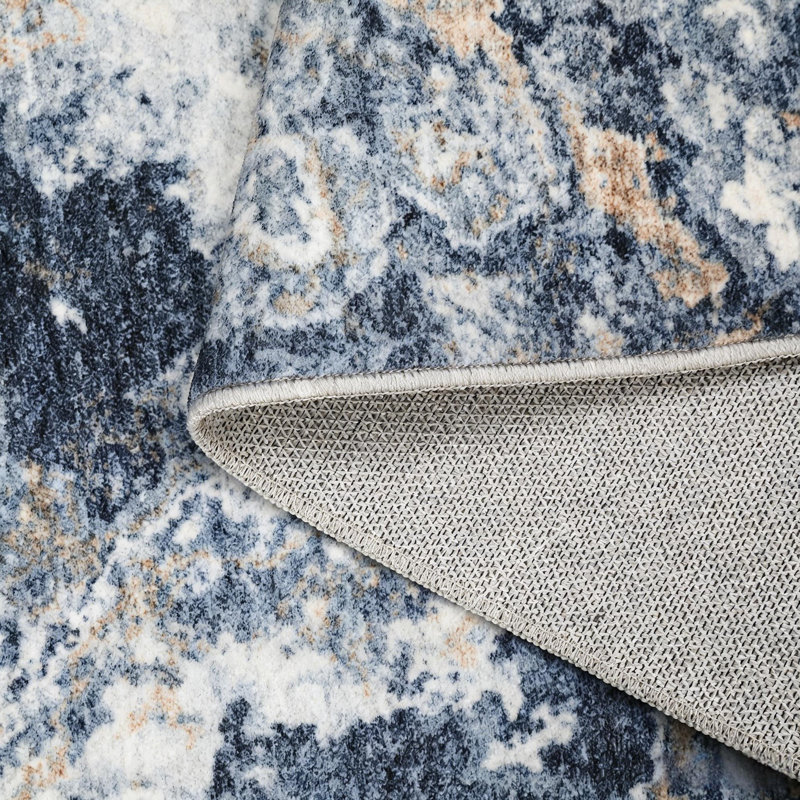 Rug, Bleu, Rectangle 144 po x 108 po