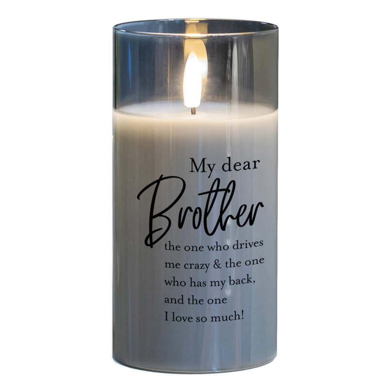 Flameless Jar Candle with Glass Holder