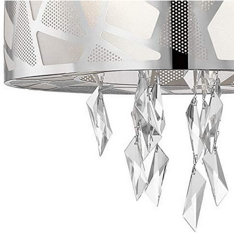 Lustree tambour 4 lumières unique Brummitt, H 15 po x l 18 po x P 18 po