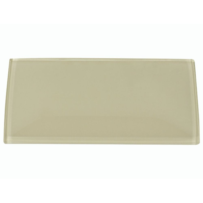 Urban 6"x3" Glass Subway Wall & Floor Tile, Latte