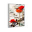 Poppy Dusk, Poppy Field Florals Cabin / Lodge Red - impression sur toile pour le salon-71080864-71080856