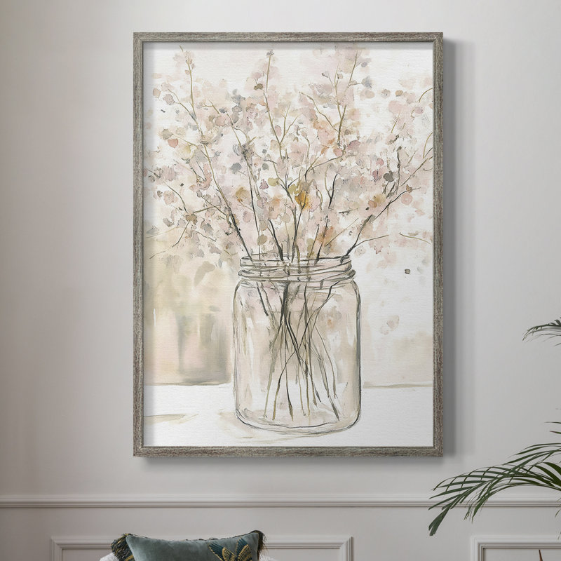 Reproduction encadrée FLORAL Series DLVII - bois massif, H 21 po x l 17 po