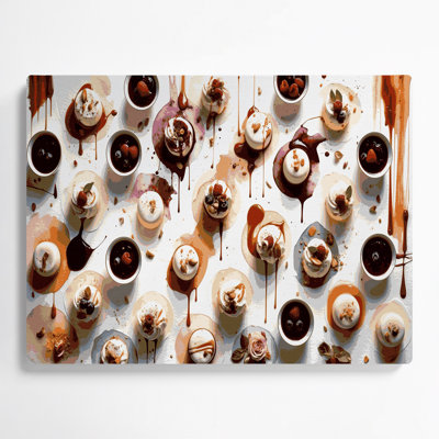 Desserts Panna cotta Beige Metal Wall Art
