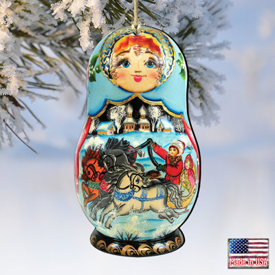Tidaholm 5.5'' Wood Hanging Figurine Ornament