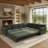 Oversized L-Shaped Convertible Sofa Bed with Removable Cushions